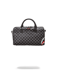 GREY CHECKERED SHARKS IN PARIS MINI DUFFLE