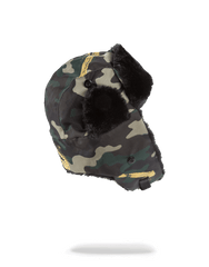 GOLD STENCIL CAMO AVIATOR HAT