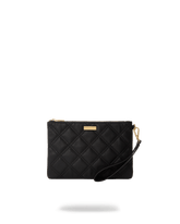 NOIR QUILT GOLD CHAIN SHARK CROSSOVER CLUTCH