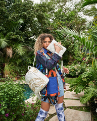 RIVIERA LE BLANC GOLD CHAIN SHARK CROSSOVER CLUTCH