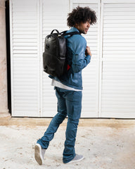 HEAVY METAL SHARK BLACK BACKPACK (DLXV)