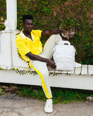 HEAVY METAL SHARK WHITE OUT BIZ TOP OPENER BACKPACK