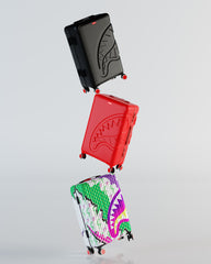 MOLDED SHARKITECTURE RED HARDSHELL CARRY-ON LUGGAGE