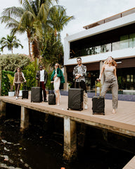 REALITY CHECK SHARKITECTURE CARRY-ON JETBLACK LUGGAGE (GUNMETAL HARDWARE)