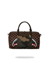 EXTERIOR GOLD ZIP POCKET SHARKS IN PARIS MINI DUFFLE