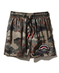 KIDS CAMO CHECKERED SWIM TRUNKS