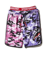 KIDS SPLIT CAMO SWIM TRUNKS