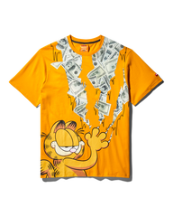 GARFIELD CAT STRATCH GRAPHIC T-SHIRT (ORANGE)