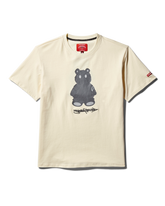 SHORT SLEEVE GRAPHIC MONEY BEAR T-SHIRT (APRICOT)