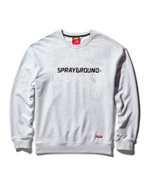 SPRAYGROUND PULLOVER CREW NECK SWEATSHIRT (LT GREY)