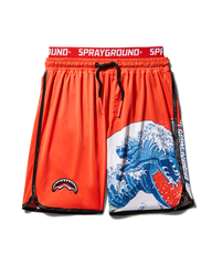 JAPAN WAVE CORTO SWIM TRUNKS (RED)