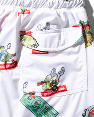 PATCH ALL-IN CORTO SWIM TRUNKS (WHITE)