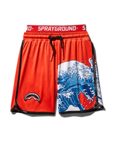 KIDS JAPAN WAVE SWIM TRUNKS (RED)