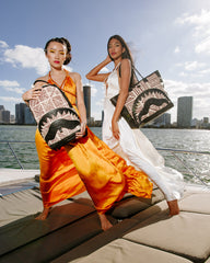 A.I. PALM MIRAGE SHARK LUXE BEACH TOTE