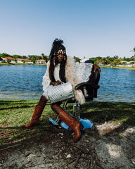 KNIT SHARKS IN PARIS IN CREAM MINI DUFFLE