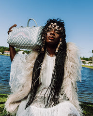 KNIT SHARKS IN PARIS IN CREAM MINI DUFFLE