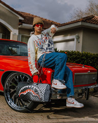 SCRIBBLE DRIBBLE CHECK DUFFLE