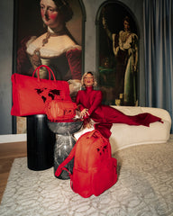 JAMES FIRST CLASS RUBY RED PYRAMID LARGE DUFFLE