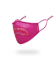 ADULT PINK SHARK FORM-FITTING FACE MASK
