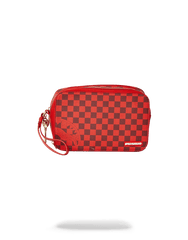 SHARKS IN PARIS RED TOILETRY AKA MONEY BAGS