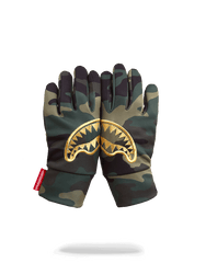 GOLD STENCIL CAMO GLOVES