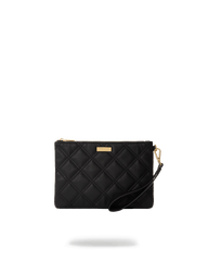 NOIR QUILT GOLD CHAIN SHARK CROSSOVER CLUTCH