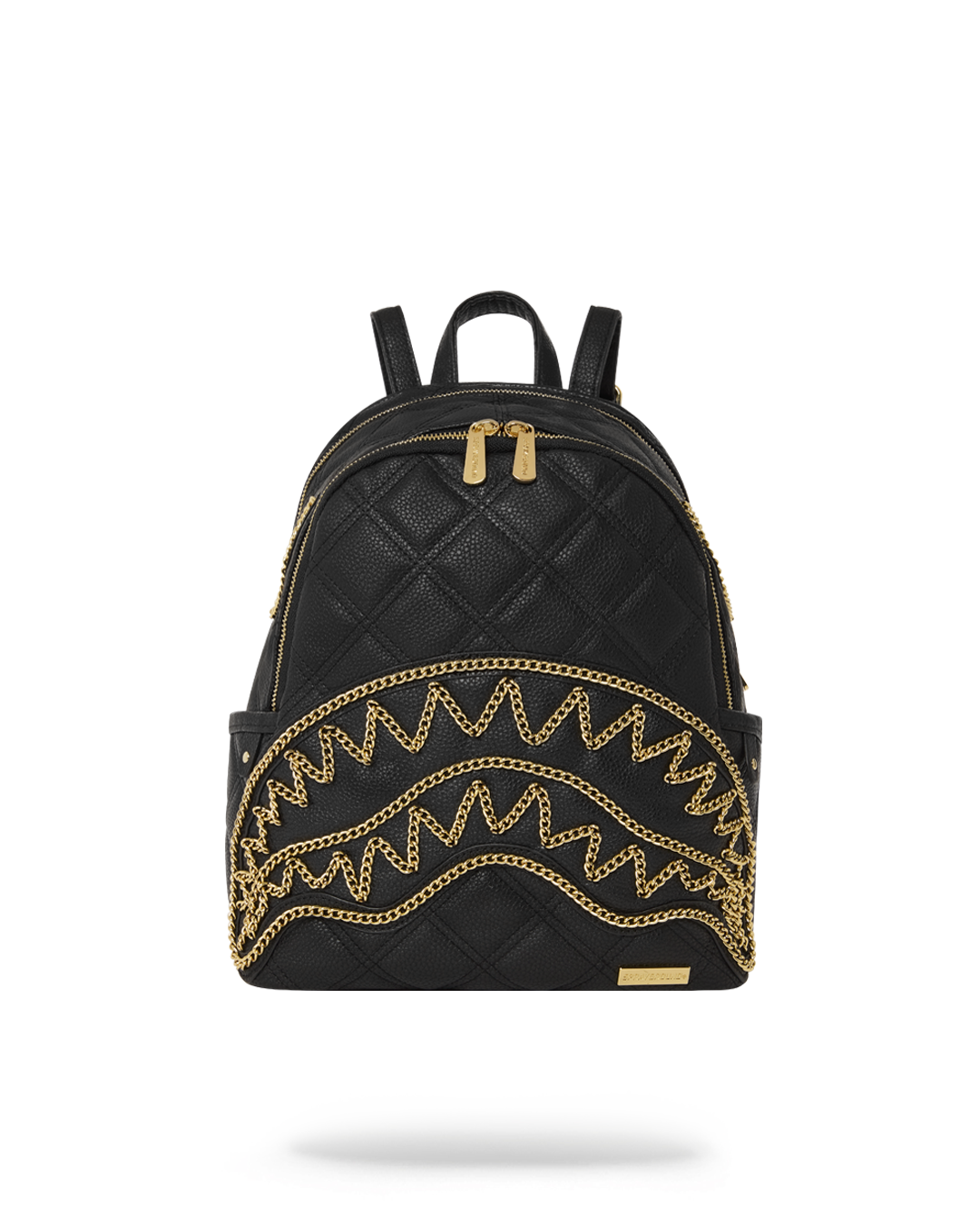 NOIR QUILT GOLD CHAIN SHARK SAVAGE BACKPACK