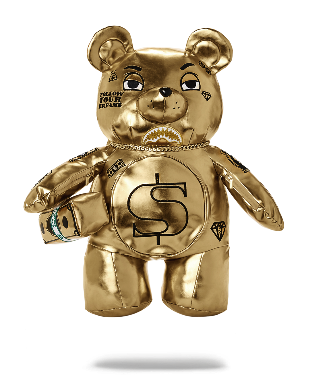 GOLD RUSH MONEYBEAR TEDDYBEAR BACKPACK