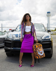 TIGER COZY VELOUR FUR BACKPACK