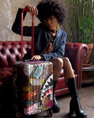 SHARKS IN PARIS THE RIZZ SHARKNAUTICS HARDSHELL CARRY-ON LUGGAGE