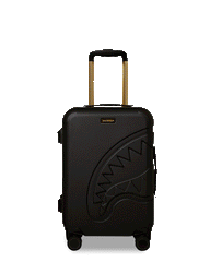 REALITY CHECK SHARKITECTURE CARRY-ON JETBLACK LUGGAGE (GOLD HARDWARE)