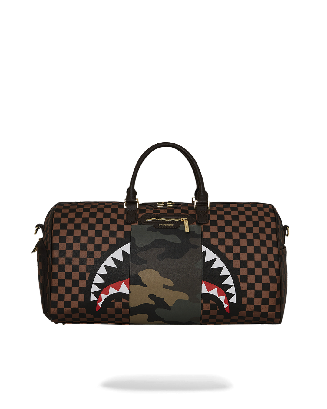 EXTERIOR GOLD ZIP POCKET SHARKS IN PARIS DUFFLE