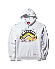 SPONGEBOB CREW SHARK HOODIE (LIGHT GREY)