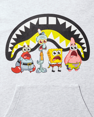 SPONGEBOB CREW SHARK HOODIE (LIGHT GREY)