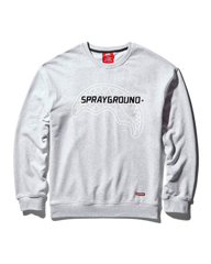 SPRAYGROUND PULLOVER CREW NECK SWEATSHIRT (LT GREY)