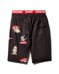 PATCH ALL-IN CORTO SWIM TRUNKS (BLACK)