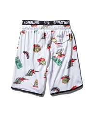 PATCH ALL-IN CORTO SWIM TRUNKS (WHITE)