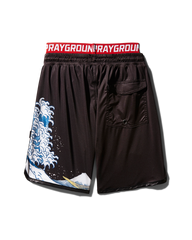 KIDS JAPAN WAVE SWIM TRUNKS (BLACK)