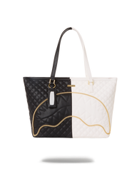 LEVELED UP SPLIT QUILT SHARK TOTE