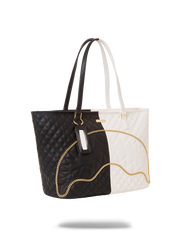 LEVELED UP SPLIT QUILT SHARK TOTE