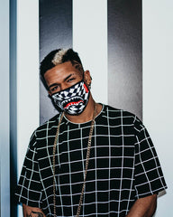 TRIPPY CHECK FACE MASK