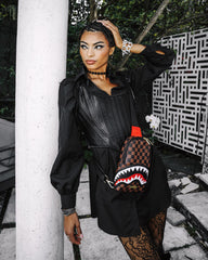 SAWTOOTH SHARKS IN PARIS ONE-STRAP SLING