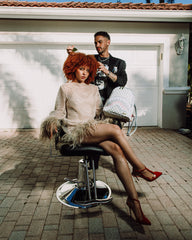 KNIT SHARKS IN PARIS IN CREAM SAVAGE BACKPACK